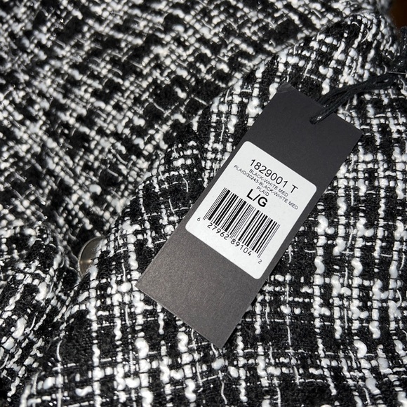 Black Tape BLACK AND WHITE DOUBLE BREASTED TWEED BLAZE BNWTS - Picture 11 of 11